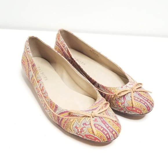 Talbots Shoes - Talbots Paisley Ballerina Bow Flats